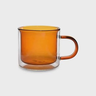 ONA beker (270ml) dubbelwandig amber Liv (set van 2)