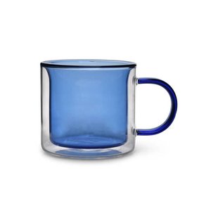 ONA beker (270ml) dubbelwandig blauw Liv (set van 2)