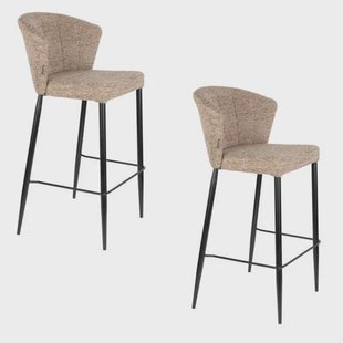 Dutchbone Georgia Barkrukken rugleuning 75 cm Bruin - Set van 2