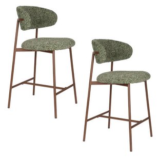Housecraft Living Claes Barkrukken rugleuning 65 cm Groen - Set van 2