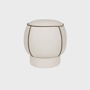 Housecraft Living Marina Poef Rond 45 cm Wit