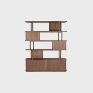 Zuiver Barbier Boekenkast/ Wandkast Walnoot