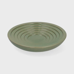 Vogeldrinkschaal, porselein, groen, &Oslash;23 cm
