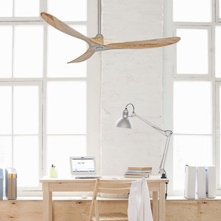 ECO GENUINO plafondventilator chroom/licht hout 152 cm CasaFan - Woonkamer - Modern