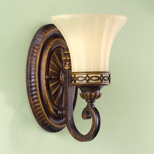 Drawing Room wandlamp, 1-lamp, bruin/crème Elstead - Woonkamer - Antiek - Metaal - 1 lamp