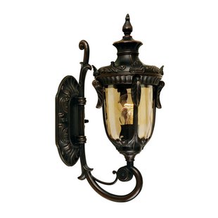 Philadelphia buitenwandlamp, 43 cm, brons, IP44 Elstead - Landhuis / Rustiek - Glas - 1 lamp