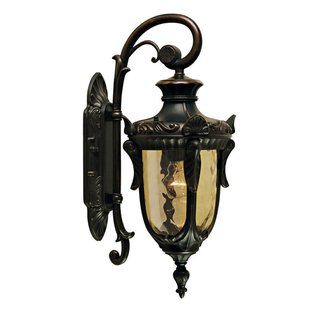 Philadelphia buitenwandlamp 52 cm brons/amber IP43 Elstead - Landhuis / Rustiek - Metaal - 1 lamp