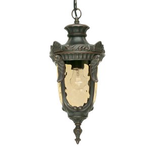 Philadelphia hanglamp, brons/amber, IP43 Elstead - Landhuis / Rustiek - Glas - 1 lamp