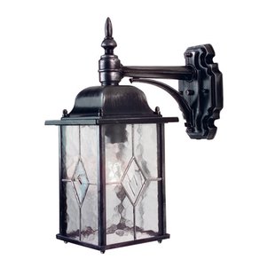 Wexford WX2 buitenwandlamp, zwart/transparant, glas Elstead - Landhuis / Rustiek - Metaal - 1 lamp