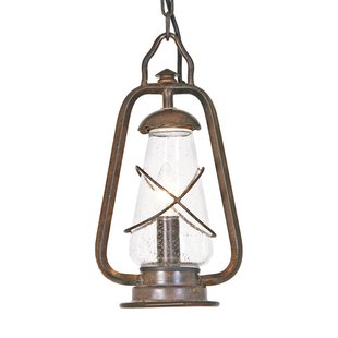 MINERS buiten hanglamp, brons/helder, IP43, 37 cm Elstead - Modern - Metaal - 1 lamp