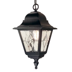 Norfolk NR9 buiten hanglamp, zwart/transparant, IP43 Elstead - Antiek - Glas - 1 lamp