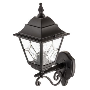 Norfolk NR1 buitenwandlamp, zwart/transparant, IP43 Elstead - Antiek - Glas - 1 lamp