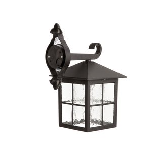 Winchester BL18 buitenwandlamp, zwart/transparant, IP43 Elstead - Antiek - Metaal - 1 lamp