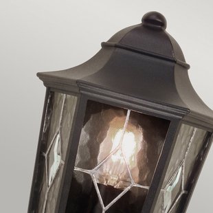 Norfolk buitenwandlamp, halve lantaarn zwart IP43 Elstead - Antiek - Metaal - 1 lamp