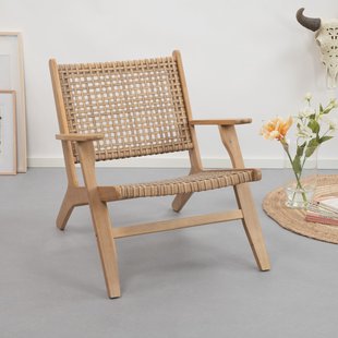 Kave Home Fauteuil 'Rigono' Acaciahout