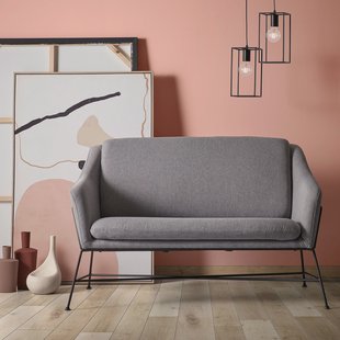 Kave Home 2-zits Bank 'Brida' kleur Grafiet