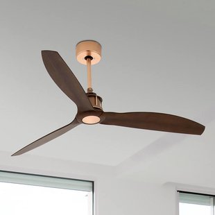 Just Fan plafondventilator, Ø 128 cm, koper/walnoot FARO BARCELONA - Woonkamer - Modern - Kunststof