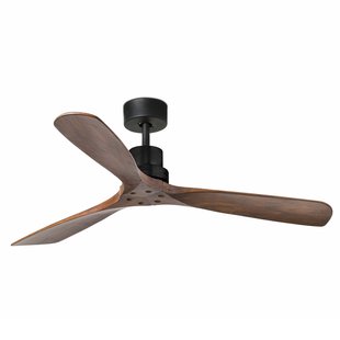 Lantau plafondventilator, Ø 132 cm, afstandsbediening, walnoot/zwart FARO BARCELONA - Woonkamer - Modern - Hout