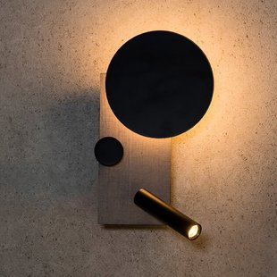 Klee LED wandlamp, grijs, linkse uitvoering, 2-lamps FARO BARCELONA - Woonkamer - Modern - Metaal - 1 lamp
