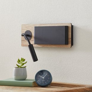 Mood wandlamp, indirect licht met leeslamp, zwart FARO BARCELONA - Slaapkamer - Designer - Hout - Meerdere lampen