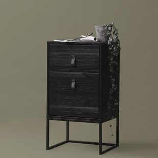 WOOOD Nachtkastje 'Zola' kleur Zwart