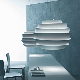 Le Soleil LED hanglamp DALI dimbaar wit Foscarini - Woonkamer - Designer - Kunststof - 1 lamp