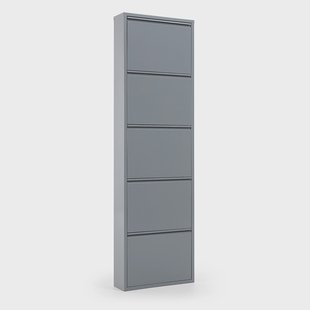 Kave Home Schoenenkast 'Ode' 5-deurs, kleur Grijs