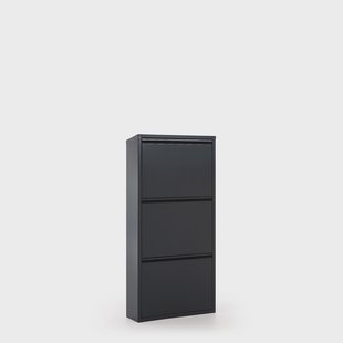 Kave Home Schoenenkast 'Ode' 3-deurs, kleur Zwart