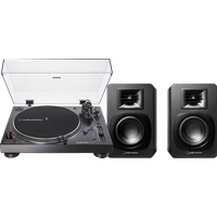 Audio Technica AT-LP120XBT + Audio-Technica ATH-SP3X Zwart