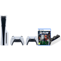 PlayStation 5 Slim Disc Edition + FC 26 + Extra Controller Wit + Oplaadstation