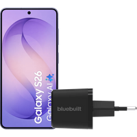 Samsung Galaxy S26 256GB Donkerblauw 5G + BlueBuilt Oplader 45 Watt Zwart