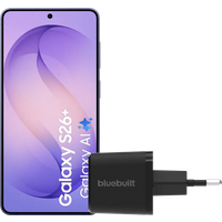 Samsung Galaxy S26 Plus 256GB Donkerblauw 5G + BlueBuilt Oplader 45 Watt Zwart