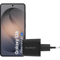 Samsung Galaxy S26 256GB Zwart 5G + BlueBuilt Oplader 45 Watt Zwart