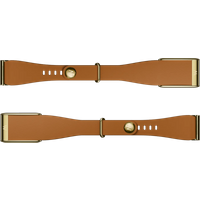 WHOOP 5.0 LeatherLuxe Tapered Band Bruin/Goud S/M