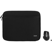 BlueBuilt Laptophoes breedte 32 cm 13-14 inch Zwart + Maximus Muis