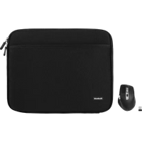 BlueBuilt Laptophoes breedte 33 cm 14 inch M Zwart + Maximus Muis