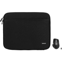 BlueBuilt Laptophoes breedte 37 cm 15-16 inch S Zwart + Maximus Muis