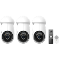 TP- Link Tapo C560WS 3-Pack + D235 Smart Battery & Wired Doorbell