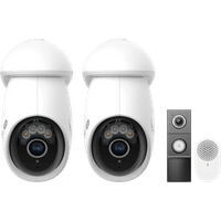 TP- Link Tapo C560WS Duo Pack + D235 Smart Battery & Wired Doorbell