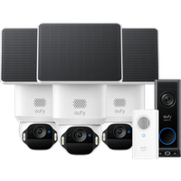 Eufy SoloCam E42 3-Pack + Video Doorbell E340 + Chime