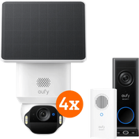 Eufy SoloCam E42 4-Pack + Video Doorbell E340 + Chime