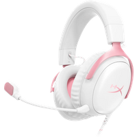 HyperX Cloud III Wired Gaming Headset - Wit/Roze (PC, PS5, Xbox Series X/S)