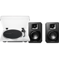Audio Technica AT-LP70xBT Wit + Audio-Technica ATH-SP3X Zwart
