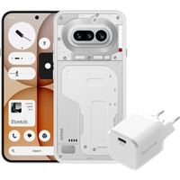 Nothing Phone (4a) 128GB Wit 5G + BlueBuilt Oplader met Usb C Poort 45W Wit