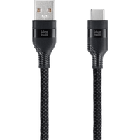 BlueBuilt Usb A naar Usb C Kabel 3m Nylon Zwart
