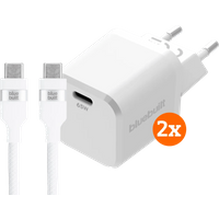 BlueBuilt 65W GaN Usb C Oplader Wit + Usb C Kabel 240W 2m Ny