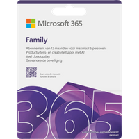 Microsoft 365 Family Meertalig Abonnement 1 Jaar - Digitaal