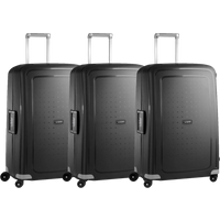 Samsonite S'Cure Spinner 75cm Black Triple Kofferset
