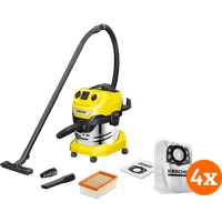 Karcher WD 4 P S V-20/5/22 + Karcher Stofzuigerzak voor WD 4/5/6 (4x)