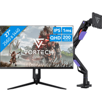Vortech Pro 27 inch Quad HD + Vortech Monitorarm met Gasveer